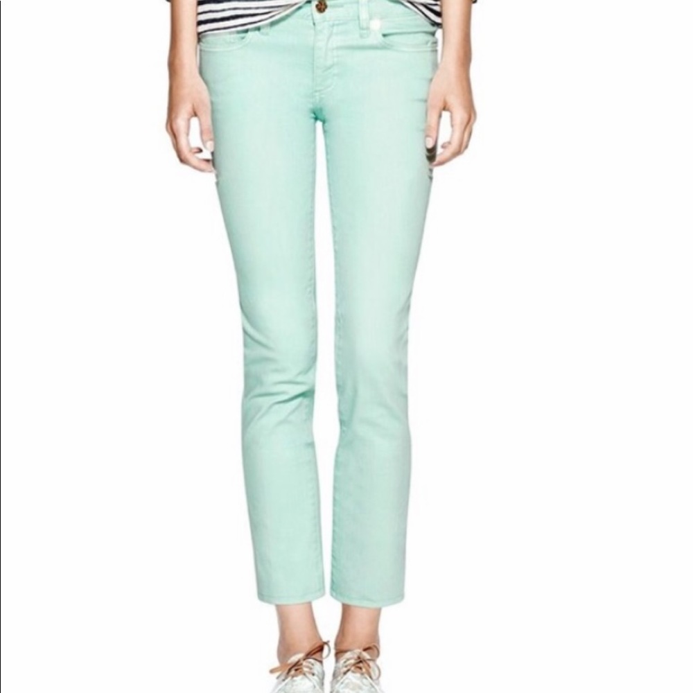 Tory Burch Alexa cropped jeans in mint sz 27
